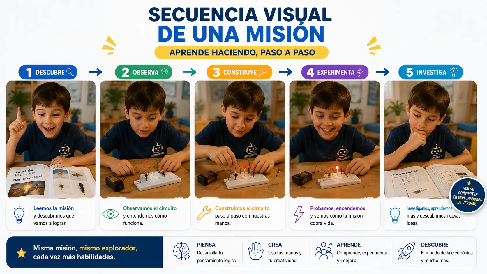 Proceso de construcción y experimentación de una misión de electrónica